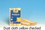 Dust cloth yellow checked